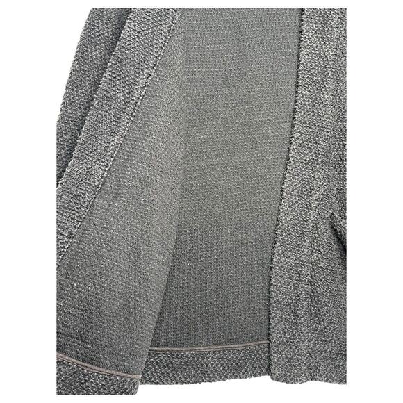 Marine Layer Cardigan Sweater Womens Small Black Open Front Heavyweight Pockets - Picture 5 of 13